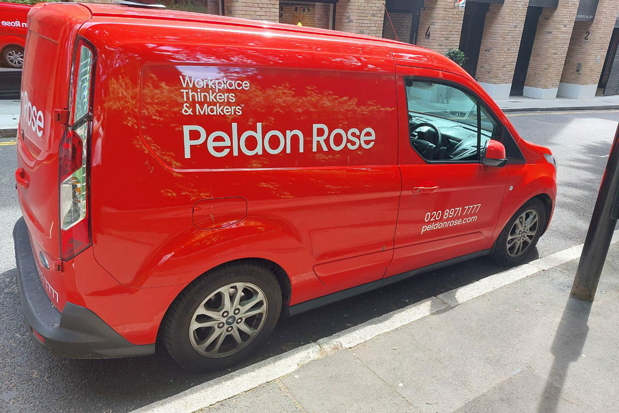 Red Peldon Rose maintenance van