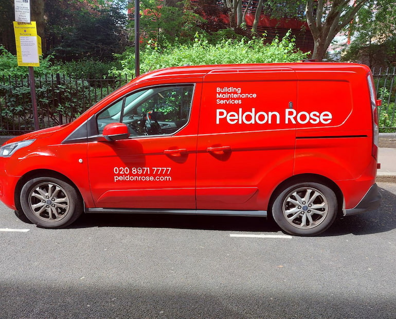 Peldon Rose red maintenance van