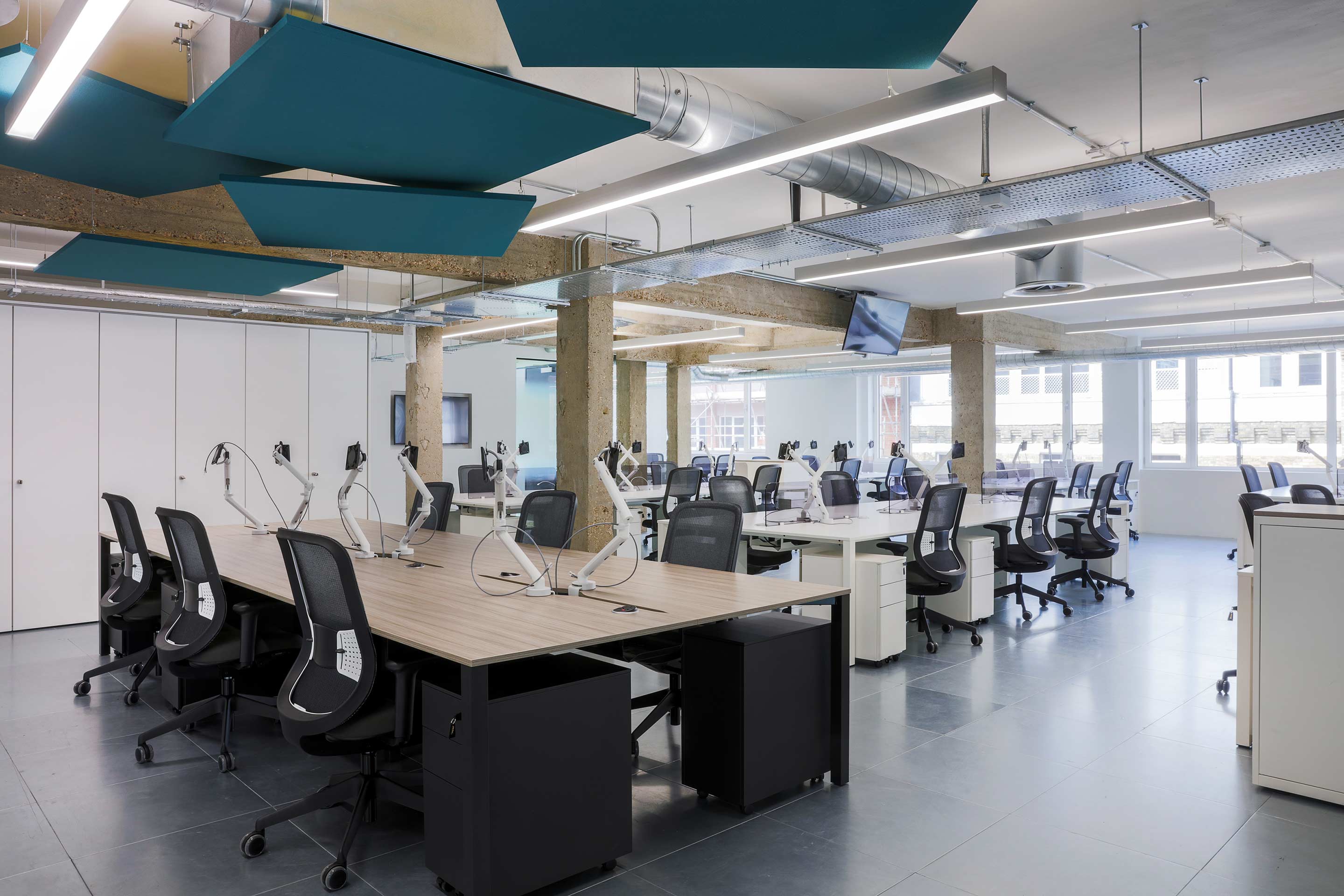 Desks and workstations prepped for occupancy