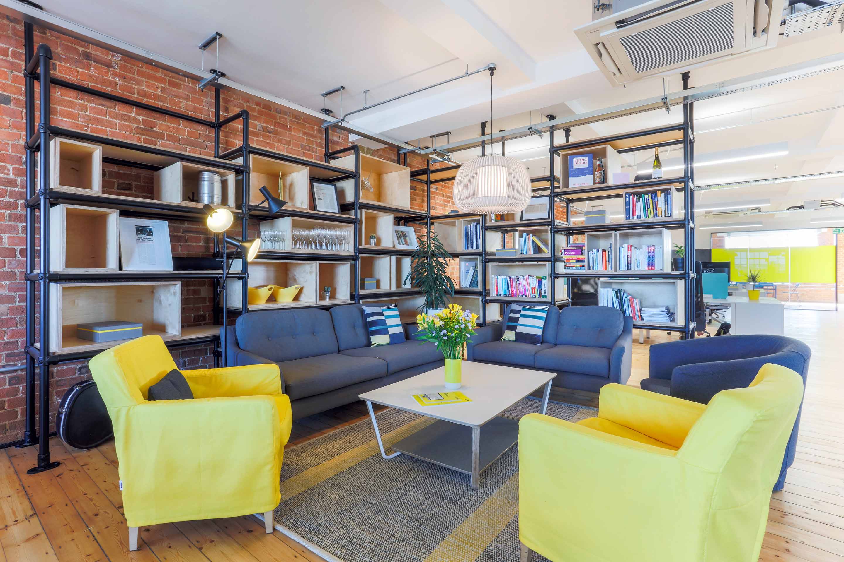 Seating area at Beauhurst's workplace