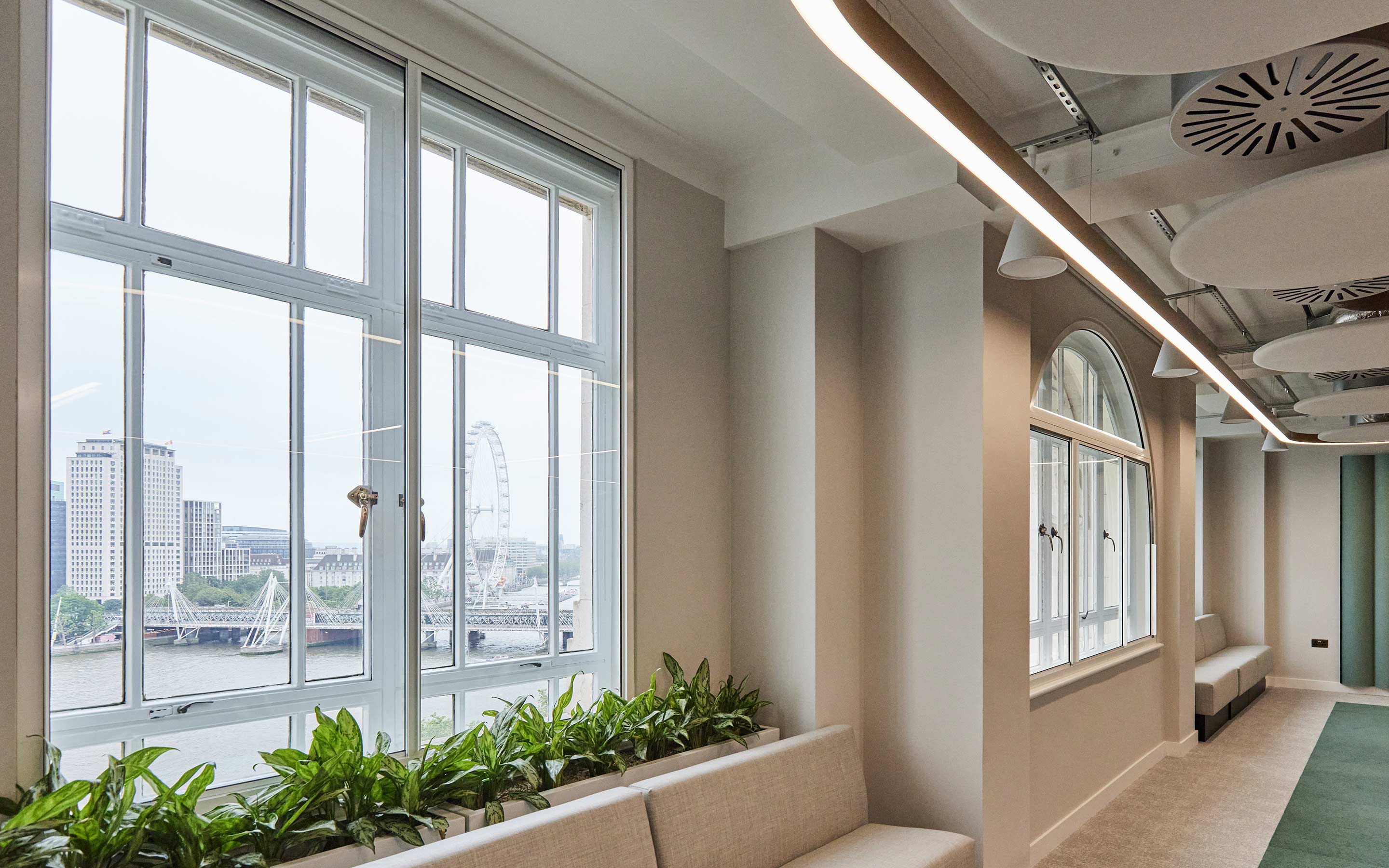 Biophilia frames views of the London skyline from an office boardroom