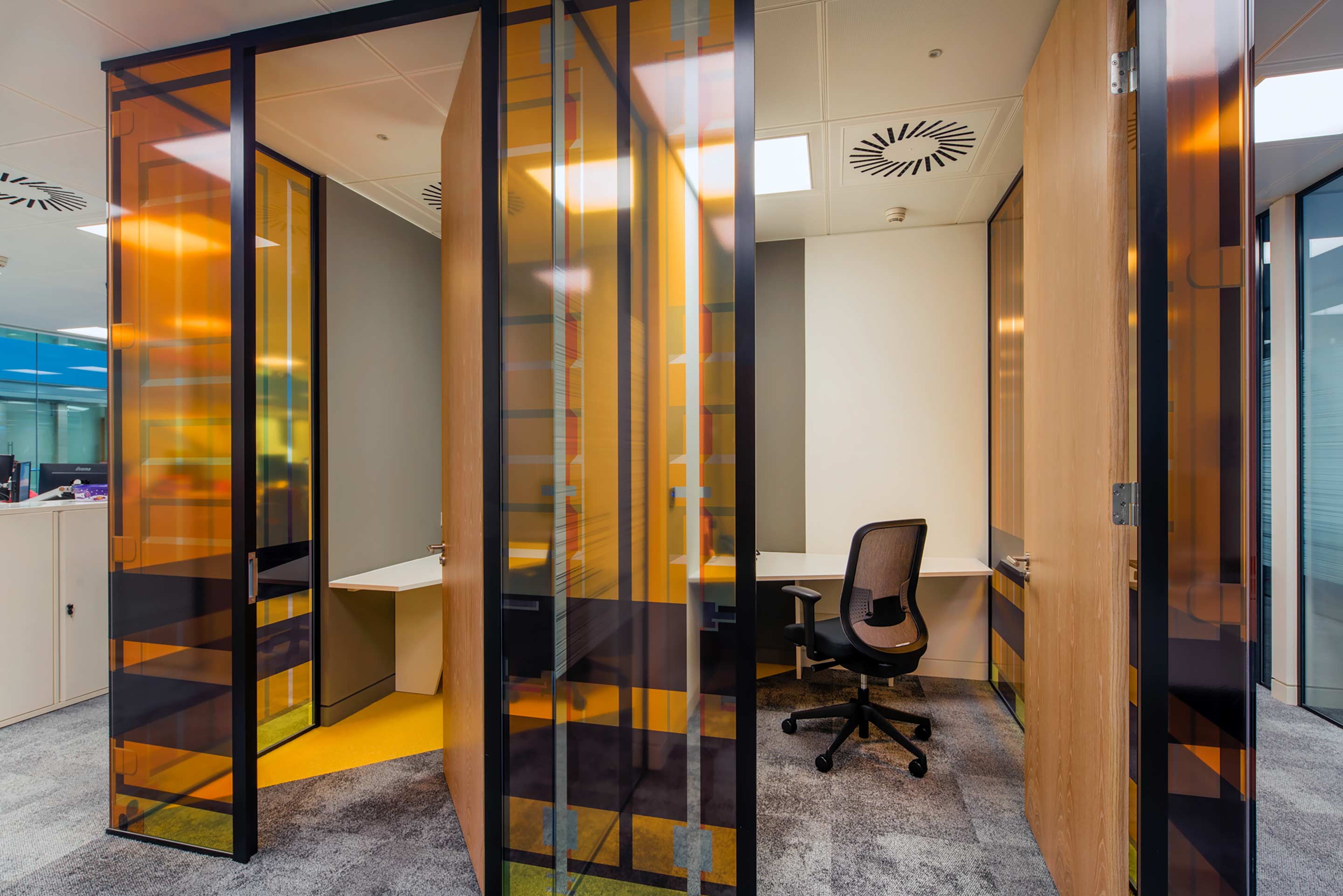 Focused work booths at Freightliner