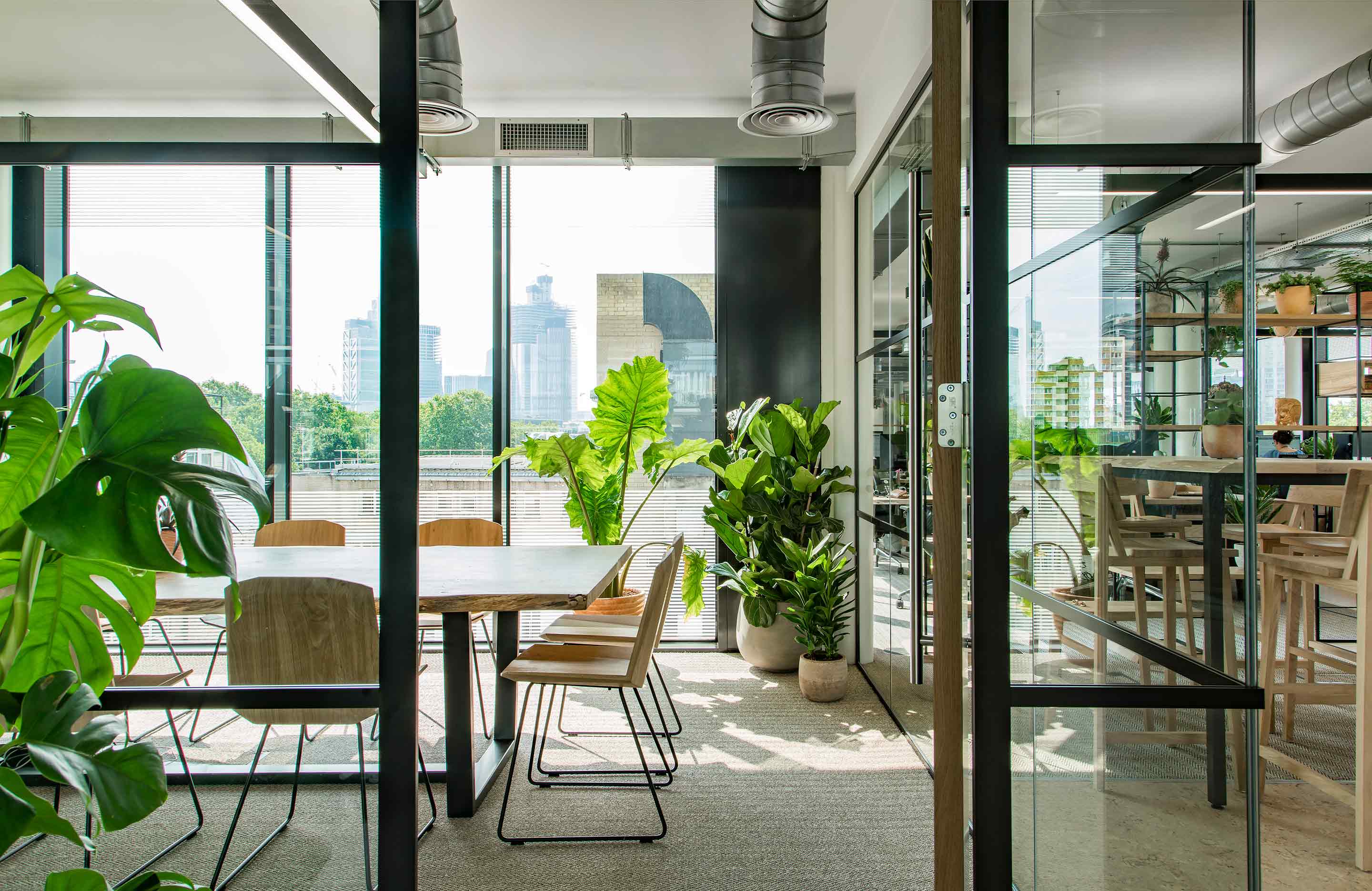 Meeting room with biophilia