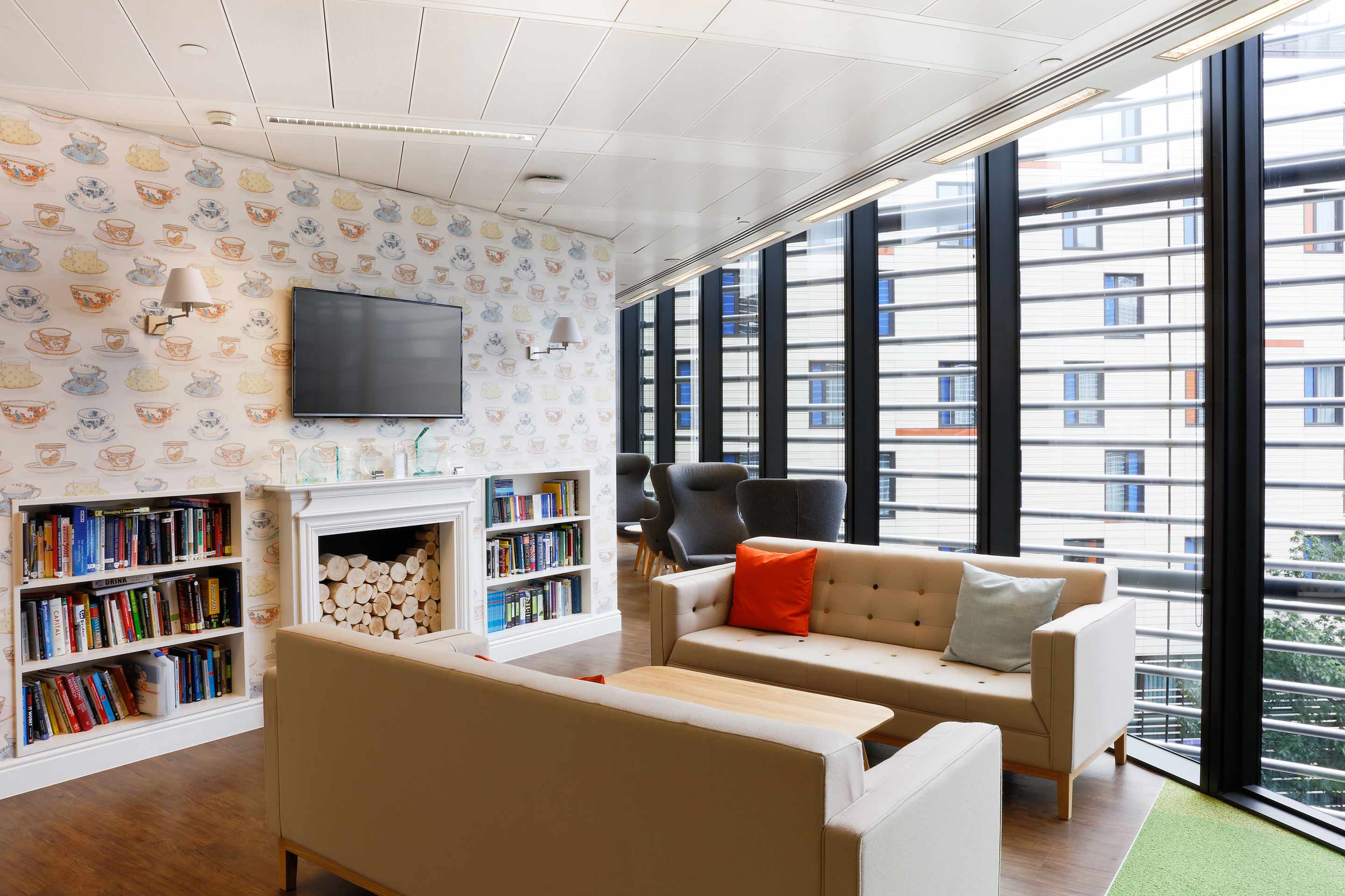 Seating area in Kantar TNS' new workplace
