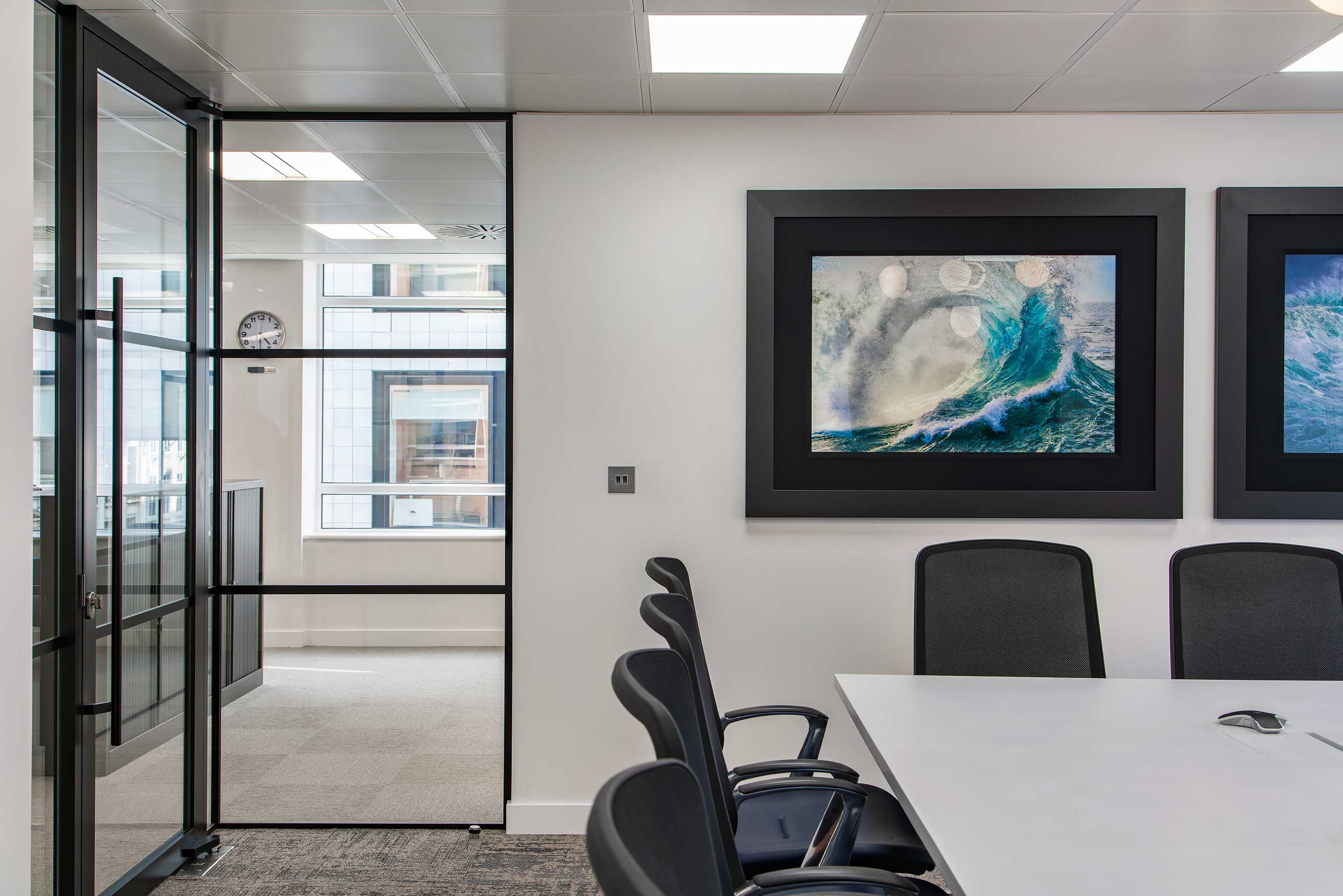 Interior of Pearl Diver Capital's new boardroom and meeting space