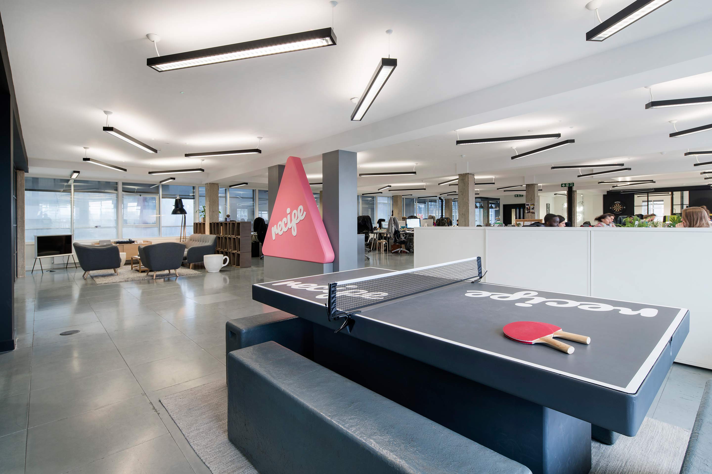 Ping pong table in Recipe's workspace