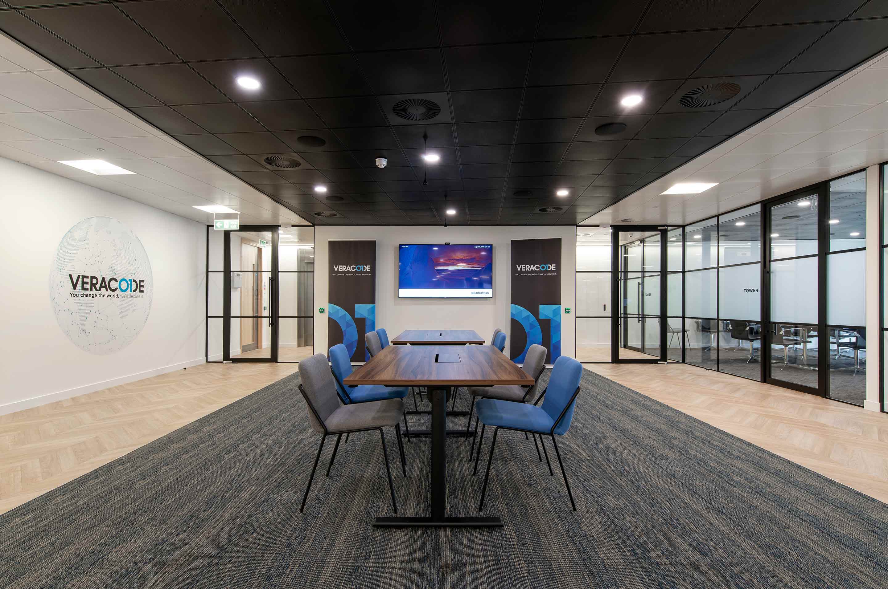 Large collaboration area and meeting space for Veracode