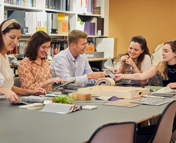 Peldon Rose Design Team discussing a project