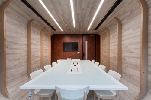 Wood finishes in Office Space in Town Monument's workspace