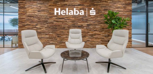 helaba bank reception space with sustainable elements