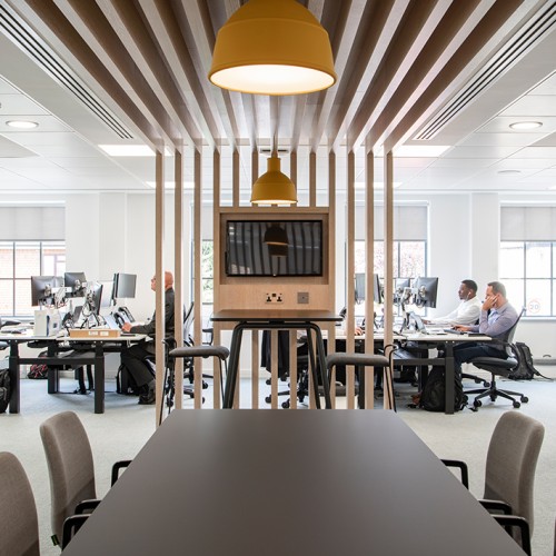 agile workspaces with acoustic panelling and screens