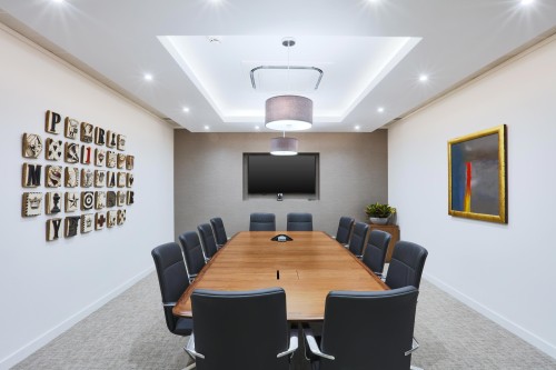 Brightly lit boardroom for Primary Capital Partners